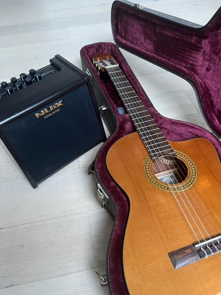 guitare électro acoustique + ampli, Muziek en Instrumenten, Snaarinstrumenten | Gitaren | Akoestisch, Ophalen, Zo goed als nieuw
