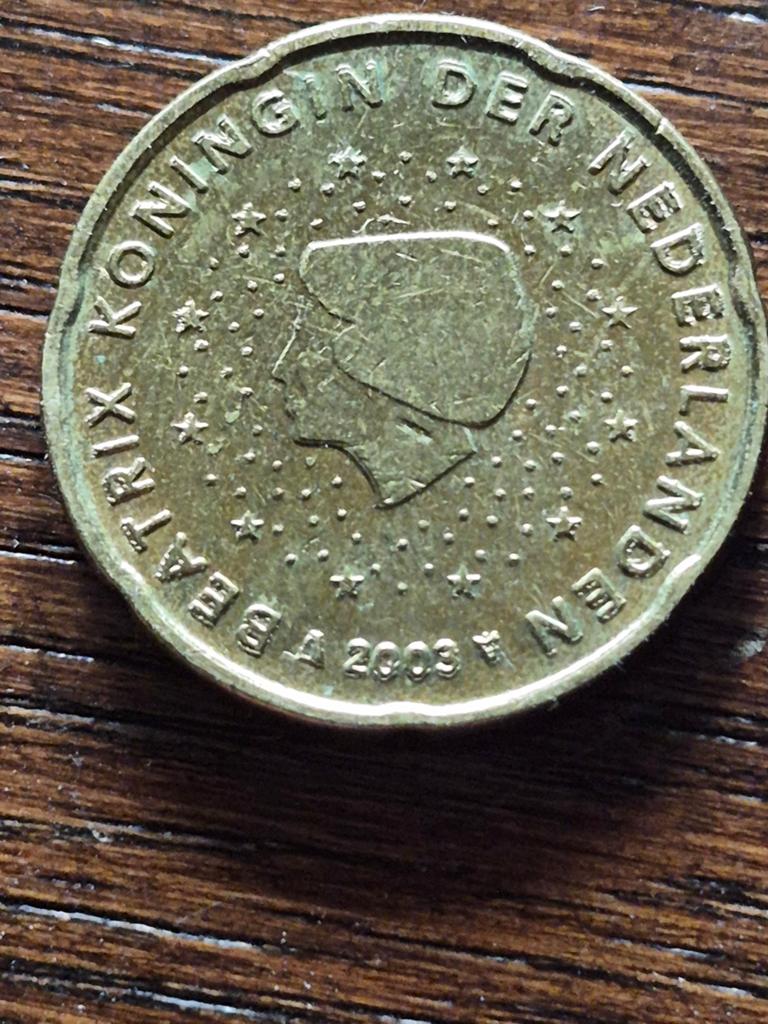 Zeer zeldzame 20 cent met dubbele legende 2003 Nederland, Timbres & Monnaies, Monnaies | Europe | Monnaies euro, Enlèvement, Autres pays