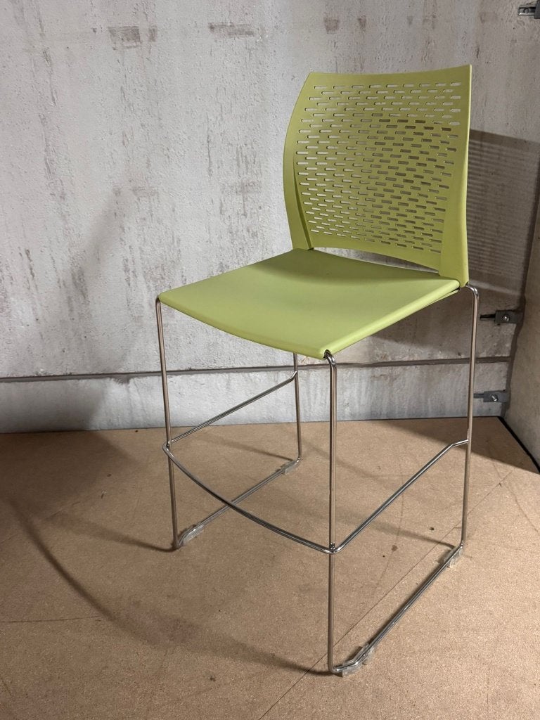 Barkrukken Gaber Kanvas Design Stapelbaar Chroom Onderstel, Ophalen, 60 tot 90 cm, Kunststof, Gebruikt