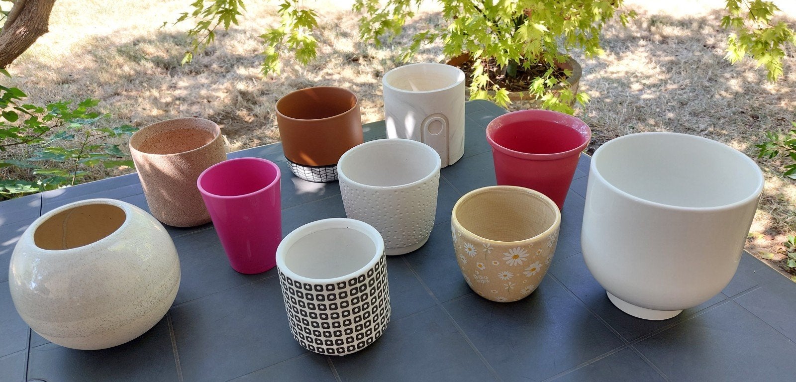 Lot de 10 cache-pot, Moins de 25 cm, Poterie, Enlèvement, Utilisé