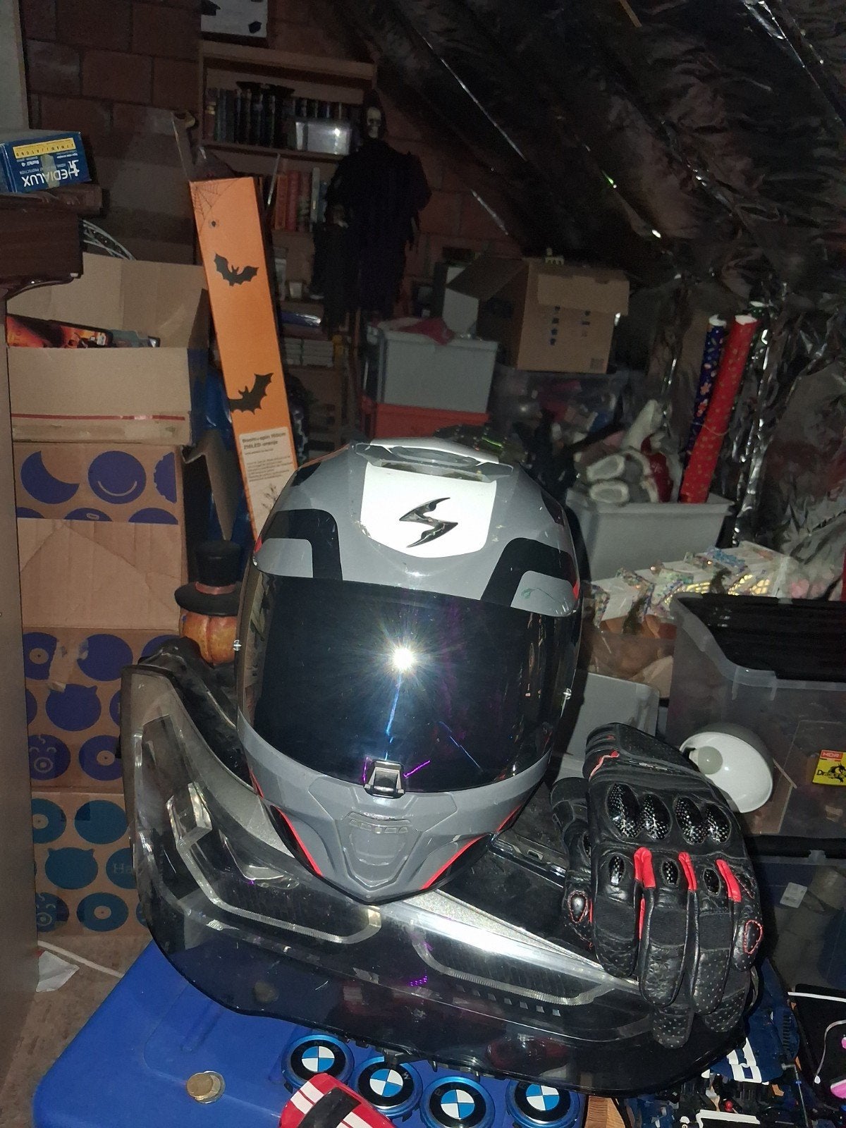 casque de moto + gants, Seconde main, Autres types, Ls 2, Enlèvement