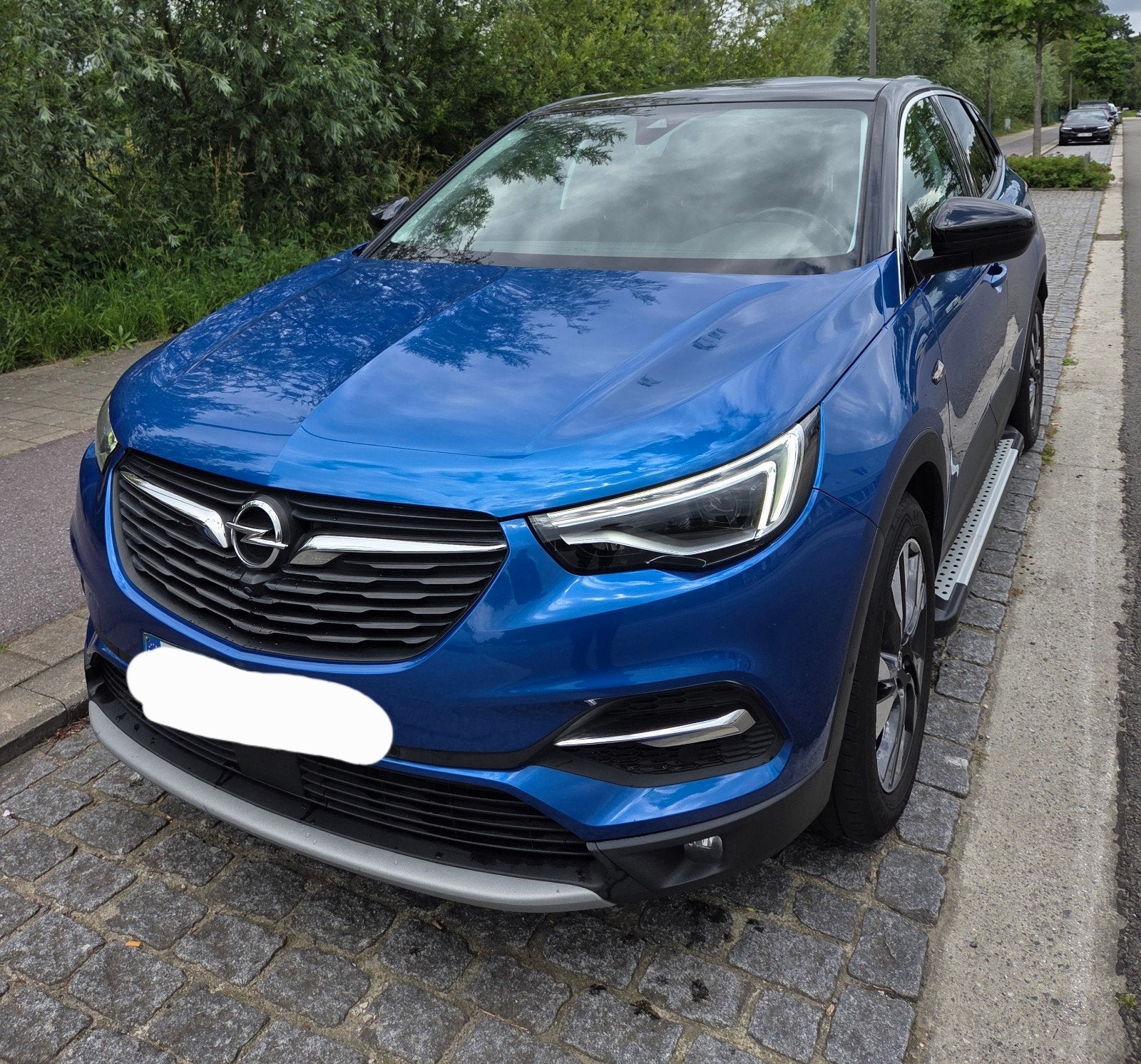Opel Grandland 1.6 Diesel Automaat – Full Option – 1ste eig, Auto's, 4 cilinders, Blauw, Leder, Bedrijf