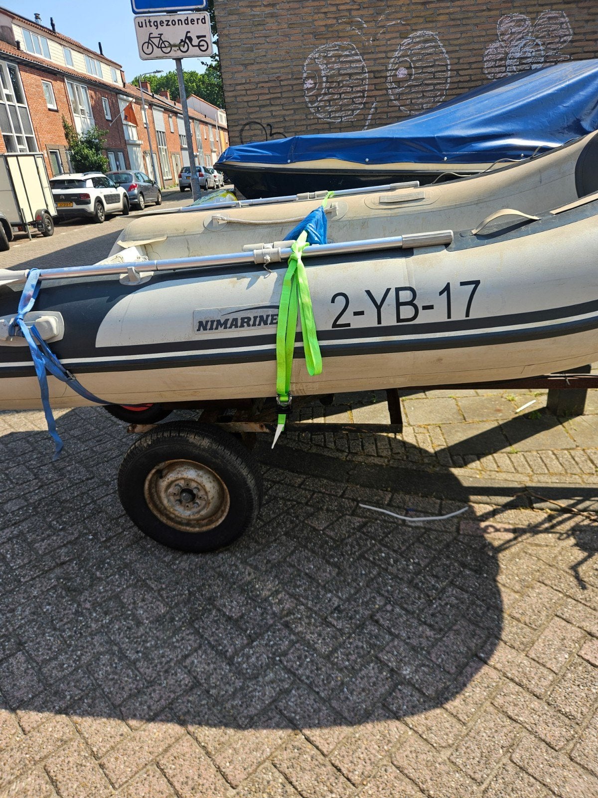 rib rubberboot met trailer en motor, Watersport en Boten, Ophalen, Mercury