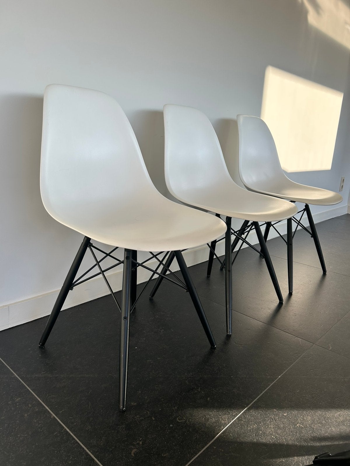 Witte EAMES DSW origineel Vitra - per stuk of 3 samen, Trois, Eames design, Comme neuf, Synthétique