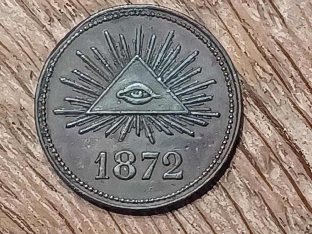 1872 penning ½ Franc - Forges de la Providence marchienne, Ophalen of Verzenden