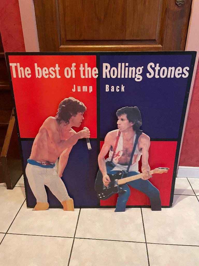 Vintage 3D display the rolling stones - 76,5 cm x 76,5 cm, Ophalen of Verzenden