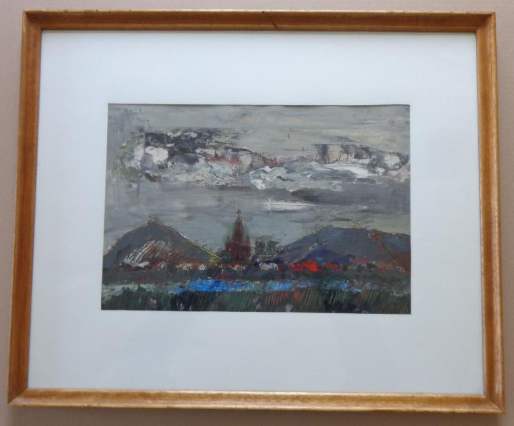 JACK GODDERIS / HEUVELS / OLIEVERF KARTON / 48x58cm / KADER, Antiquités & Art, Art | Peinture | Moderne, Peinture à l'huile, Enlèvement ou Envoi