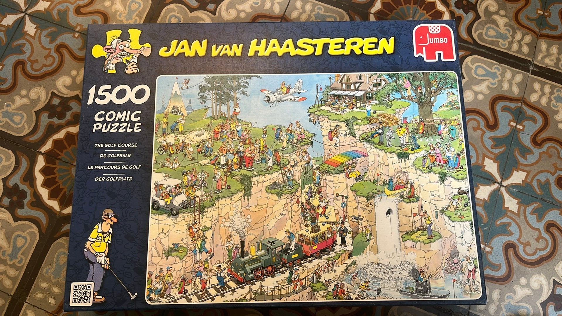 Jan van Haasteren 1500 st De Golfbaan, Hobby & Loisirs créatifs, Enlèvement, 500 à 1500 pièces, Comme neuf, Puzzle