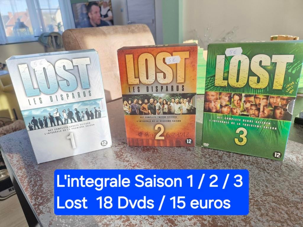 Lot de 3 coffrets dvds LOST Saison 1/2/3, CD & DVD, Enlèvement ou Envoi