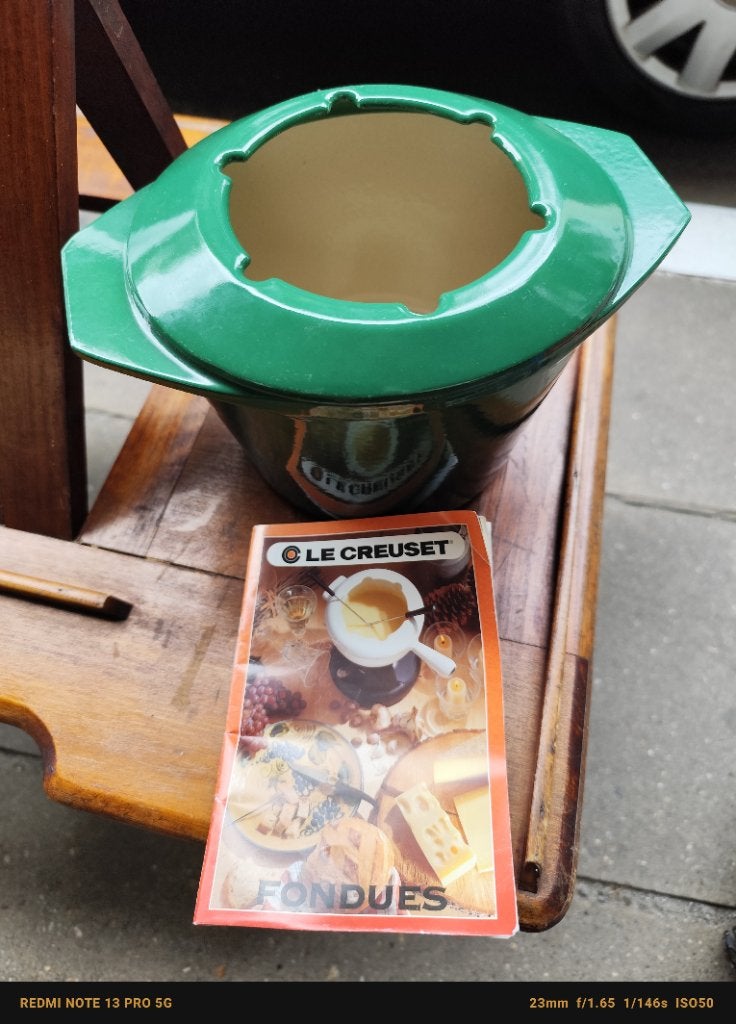 Caquelon à fondue Le Creuset neuf, Enlèvement