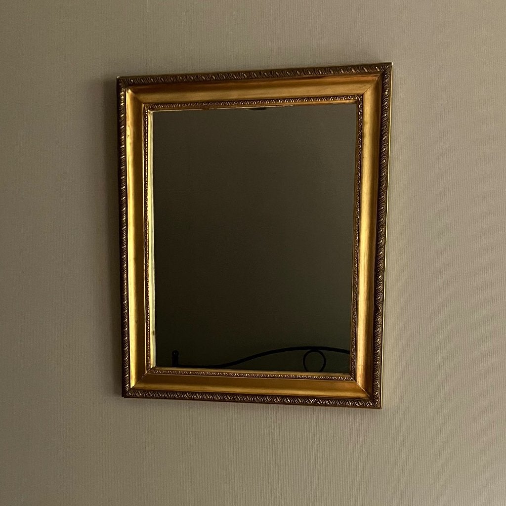 Oude vergulde spiegel - 51 x 61,5 cm, Huis en Inrichting, Ophalen
