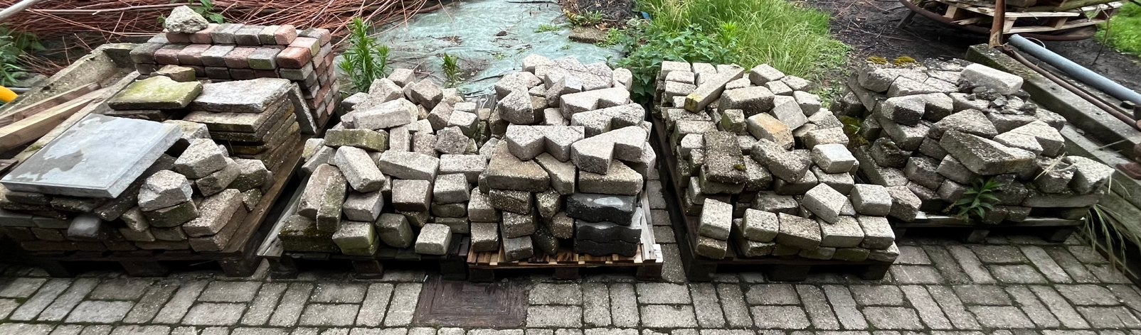 Diverse lotjes overgebleven, Ophalen, Gebruikt, Klinkers, 10 m² of meer