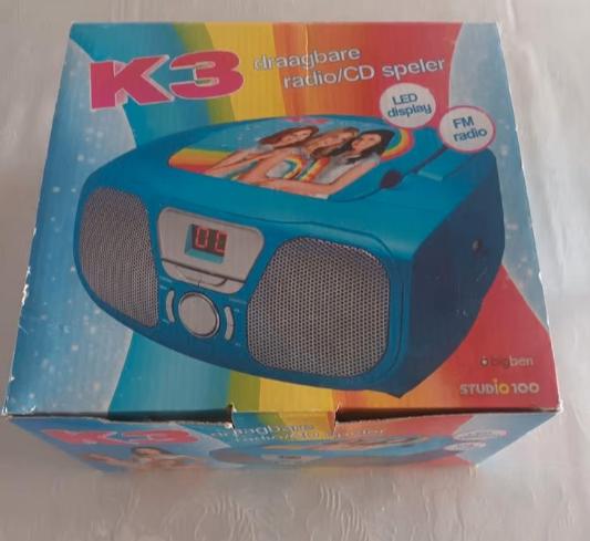 Draagbare radio CD speler K3 blauw, Audio, Tv en Foto, Cd-spelers, Ophalen, Nieuw, Draagbaar