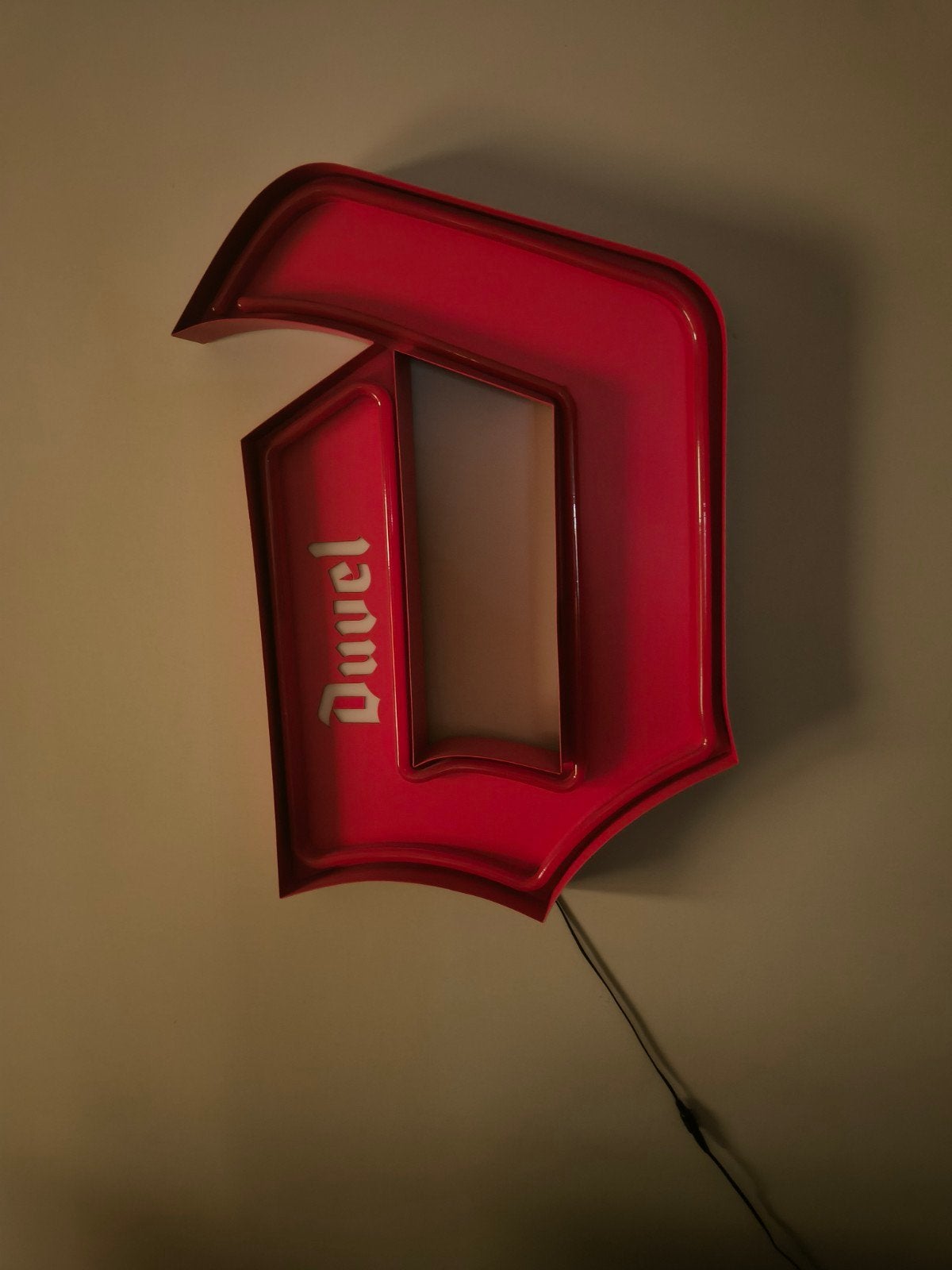 Duvel verlichting, Ophalen of Verzenden, Zo goed als nieuw, Reclamebord, Plaat of Schild, Duvel