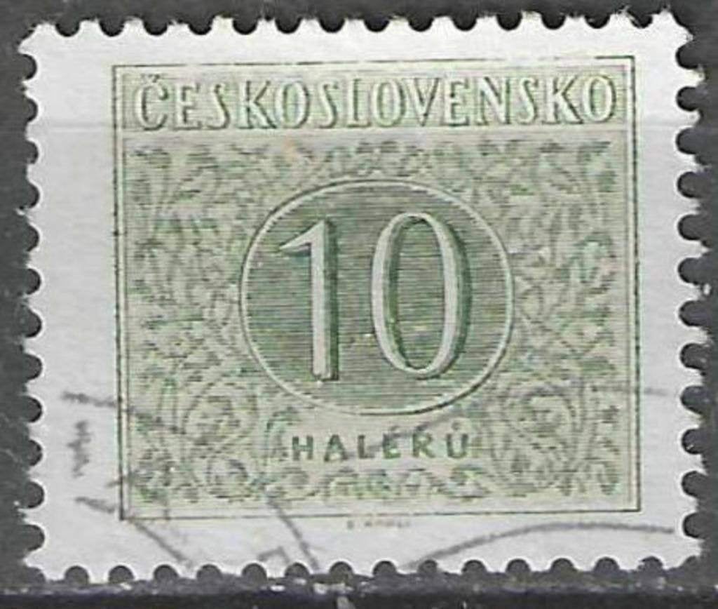 Tchécoslovaquie 1954 - Yvert 80TX - Timbre fisca type  (ST), Envoi, Affranchi