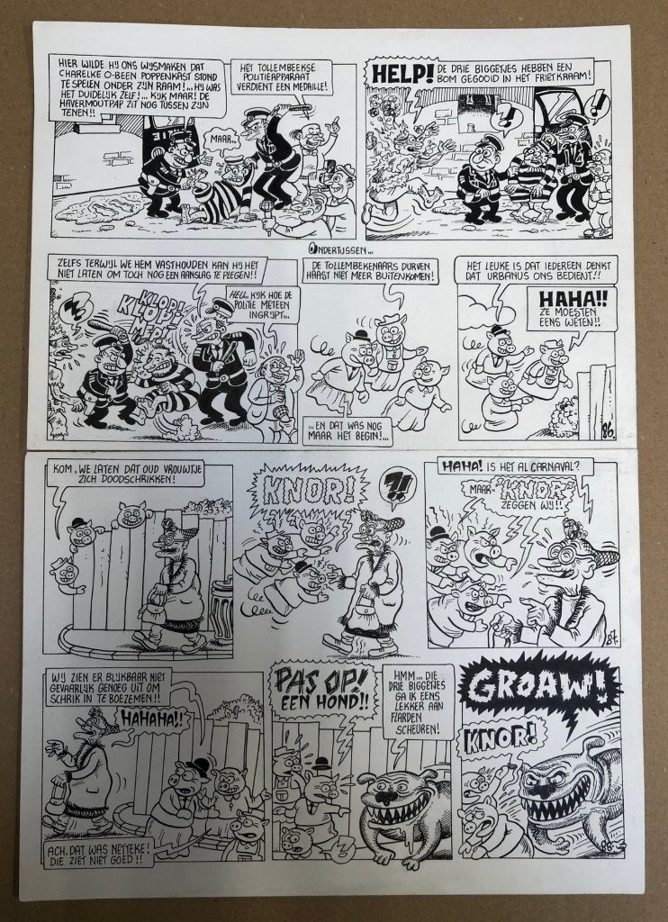 Linthout, Willy - 1 Original page - Urbanus 94, Antiek en Kunst, Ophalen of Verzenden, Tekening, Origineel