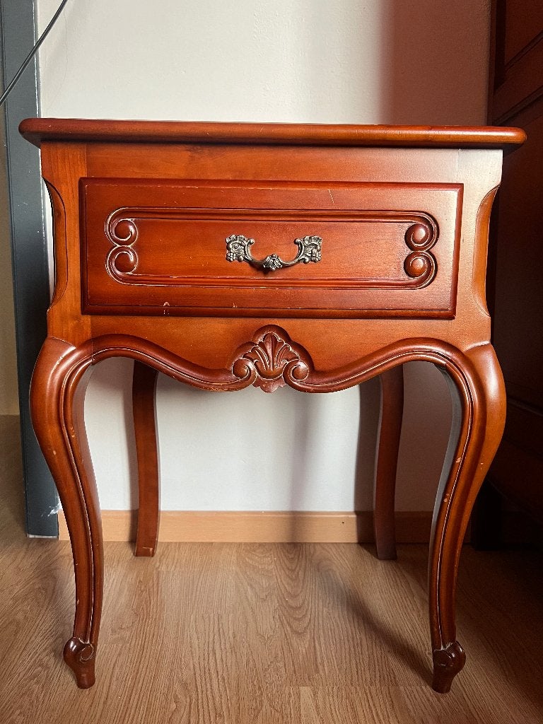 Houten nachtkastje, Ophalen, Gebruikt, Hout