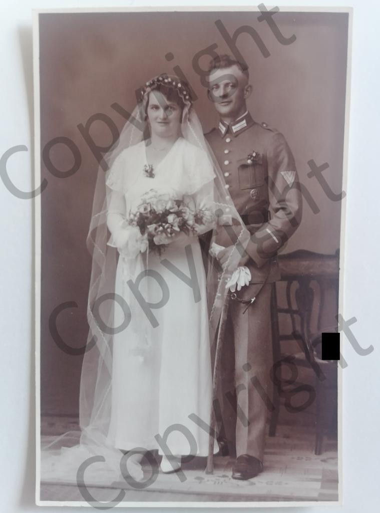 Photographie de Mariage Militaire Allemand, Enlèvement ou Envoi, Autres, Photo ou Poster