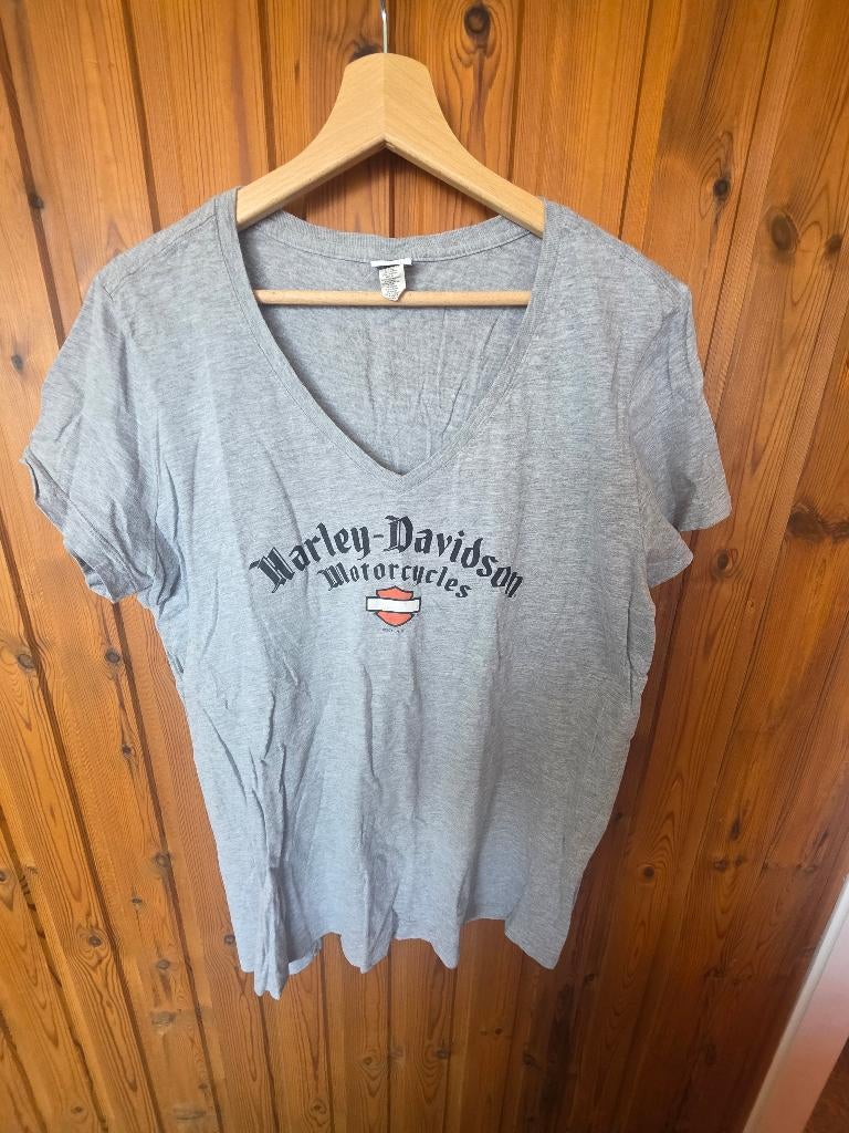 T-shirt harley davidson, Ophalen, Korte mouw, Grijs, Harley davidson