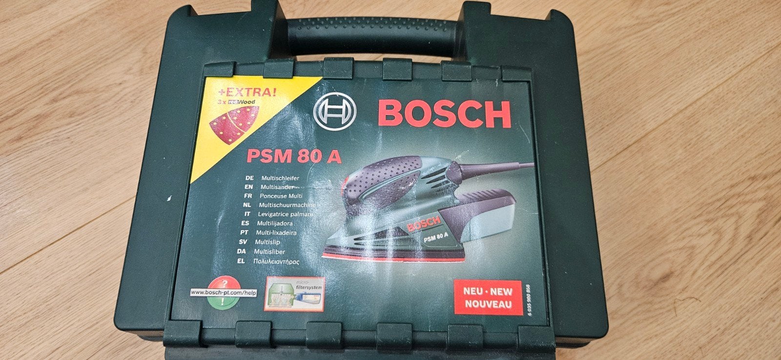 ponceuse Bosch PSM 80 A, Enlèvement, Comme neuf, Moins de 600 watts, Autres types
