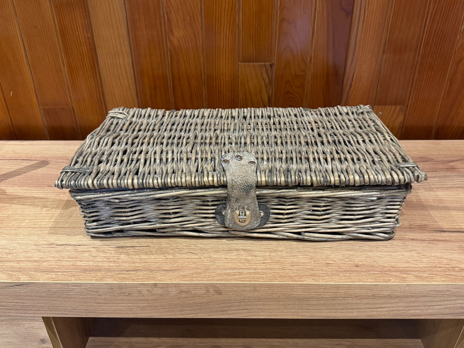 Mand met uitneembare vakken, Enlèvement, Rectangulaire, Bois, Tressé