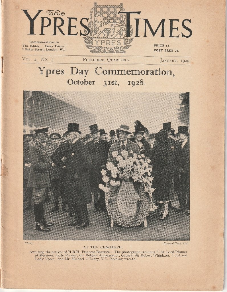 Oorlog Boek Ypres Times vol. 4 no 5  january 1929, Ophalen of Verzenden