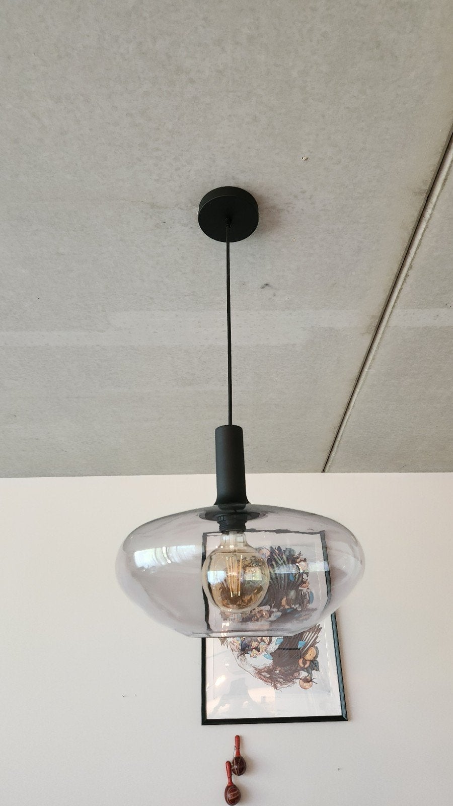 Hanglamp, Huis en Inrichting, Ophalen, E27 (groot), Glas, Modern Scandinavisch