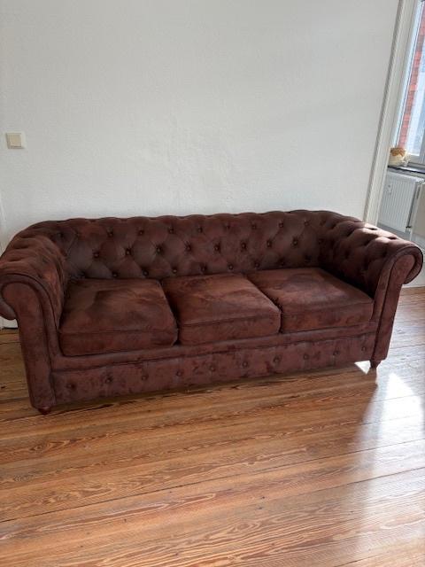 Canapé CHESTERFIELD 3 places, 200 à 250 cm, Comme neuf, Enlèvement, Trois personnes
