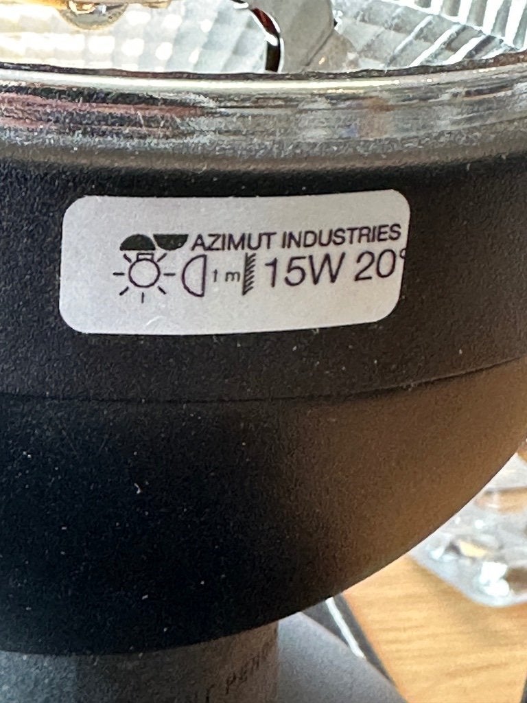Azimut 1969 design spotlamp (2x) - magnetisch zwart, Ophalen, Halogeen, Gebruikt, Overige merken