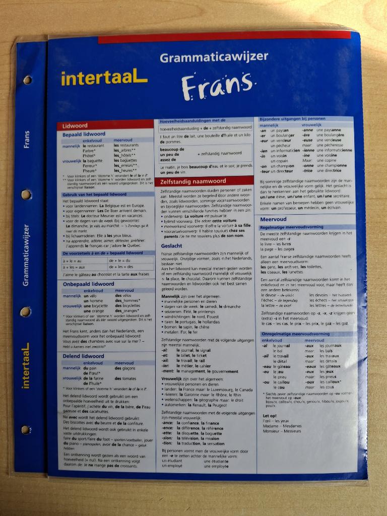 Studieboek : Grammaticawijzer Frans, Ophalen of Verzenden, Zo goed als nieuw