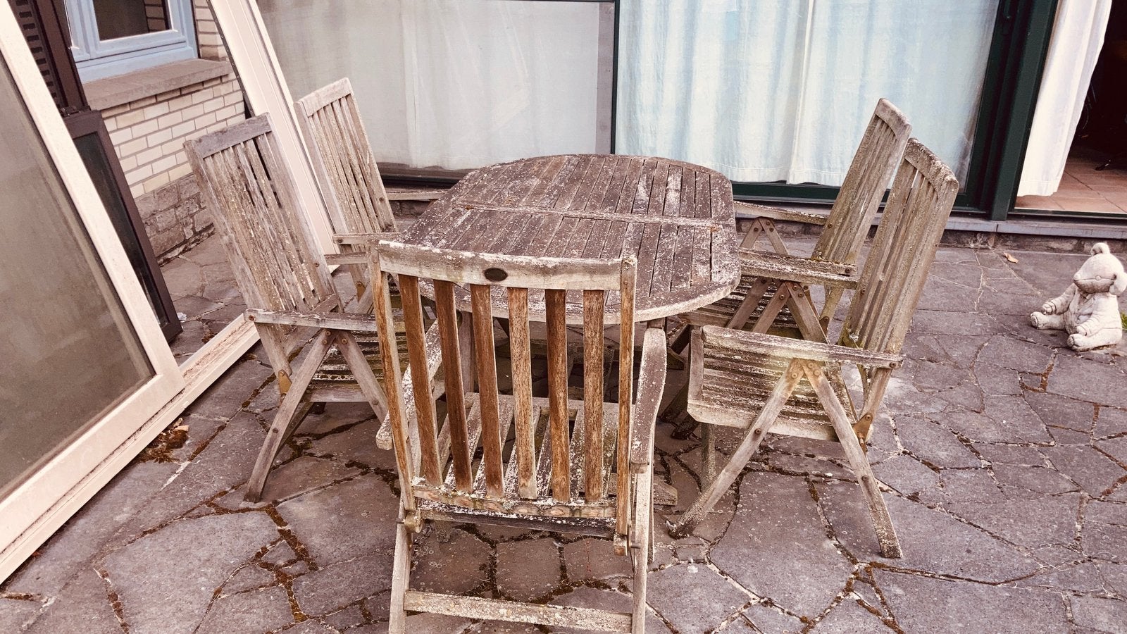tuinset, Ophalen, 5 zitplaatsen, Gebruikt, Teakhout
