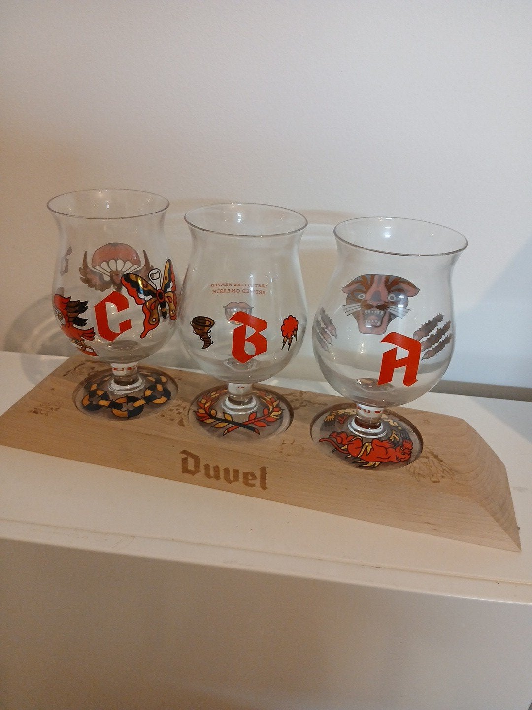 Duvel glazen abc set., Collections, Enlèvement, Neuf, Verre ou Verres, Duvel