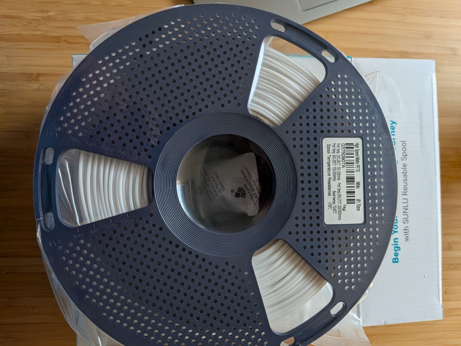 Sunlu PETG mat HS div. kleuren 3D print filament 1KG 1.75mm, Ophalen of Verzenden, Nieuw, Filamentrollen