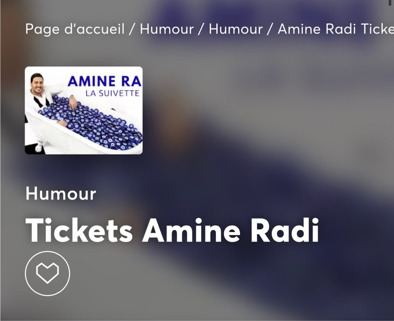 2 tickets de l’humoriste amine radi (17/06), Computers en Software, Harde schijven, Ophalen of Verzenden, Zo goed als nieuw