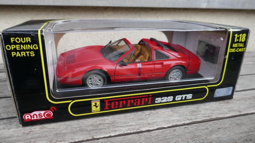 ANSON 1/18 Ferrari 328 GTS met OVP, Hobby & Loisirs créatifs, Voitures miniatures | 1:18, Enlèvement ou Envoi, Comme neuf, Voiture