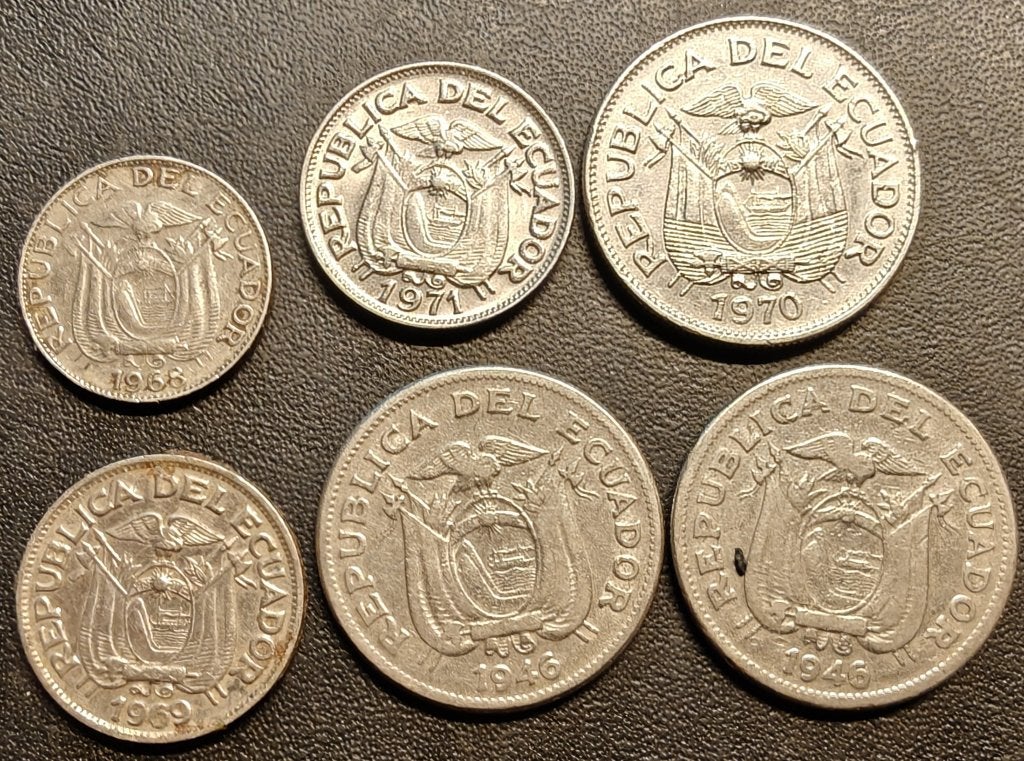 lot ecuador munten, Postzegels en Munten, Ophalen, Munten