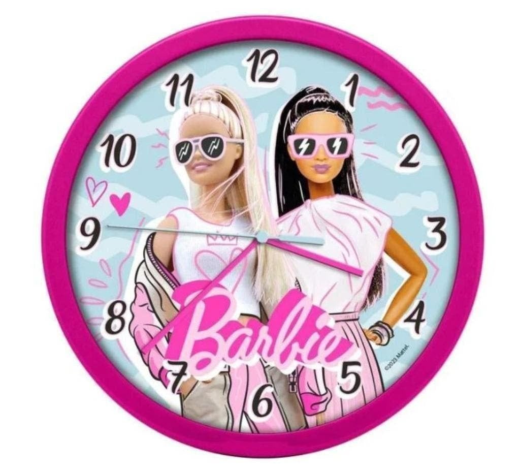 Barbie Wandklok - Klok, Enfants & Bébés, Enlèvement ou Envoi, Pendule ou Horloge, Multicolore, Neuf