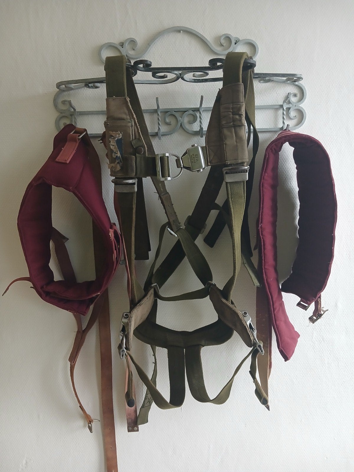 Vintage militair parachuteharnas (E.F.A./Type 21) met, Ophalen, Luchtmacht, Overige typen