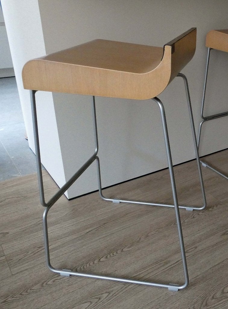 3 design-barkrukken "Calligaris", Ophalen, Gebruikt, Met voetsteun, 60 tot 90 cm