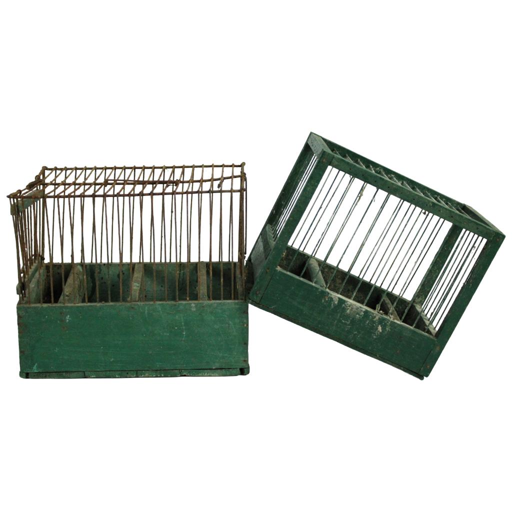 Oude houten vogelkooi / transportkist – ca. 1900–1950, Enlèvement ou Envoi