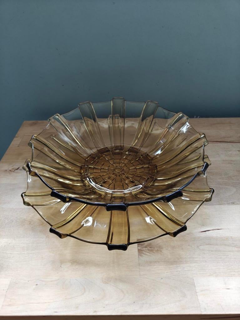 vintage glazen schotel, Ophalen of Verzenden
