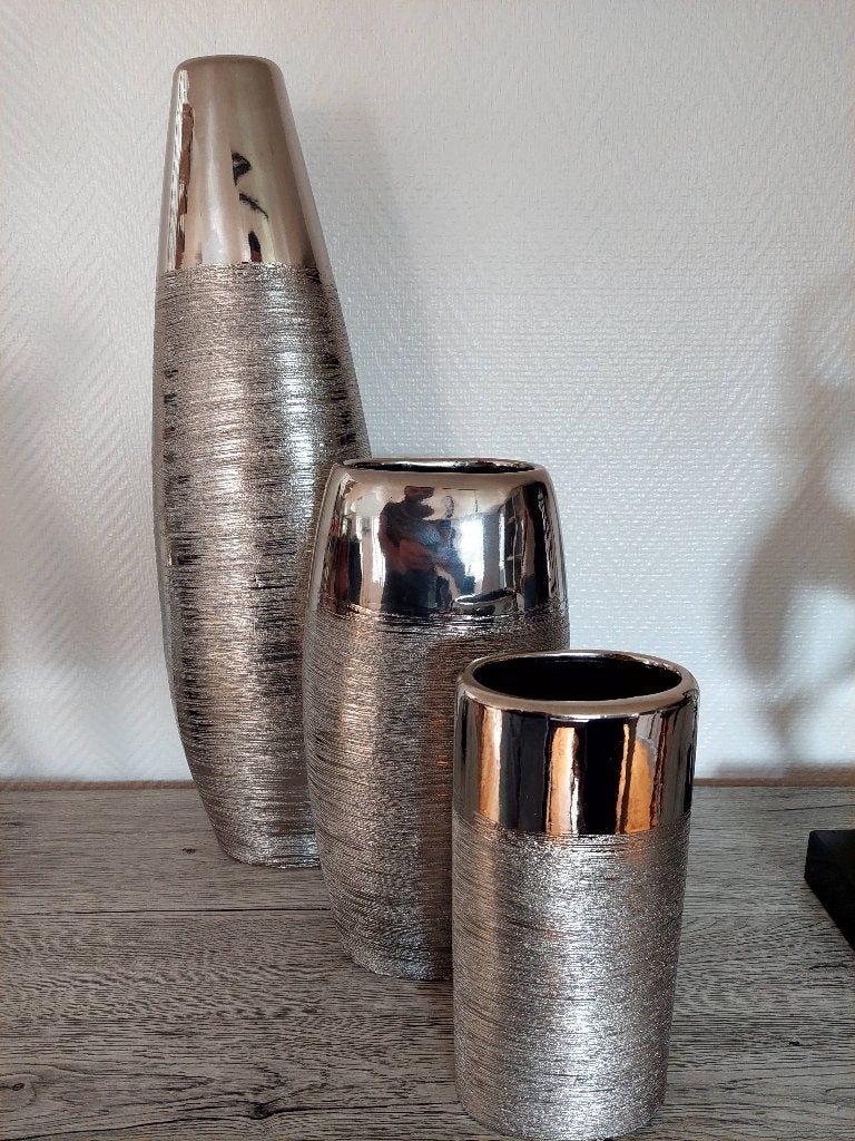 Vase, Enlèvement, Comme neuf, Argenté