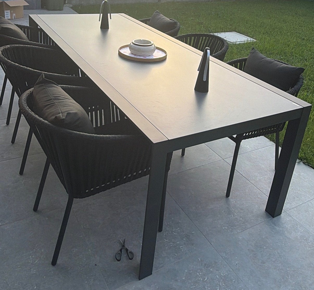 Tuintafel met 6 stoelen, Tuin en Terras, Ophalen, Zo goed als nieuw
