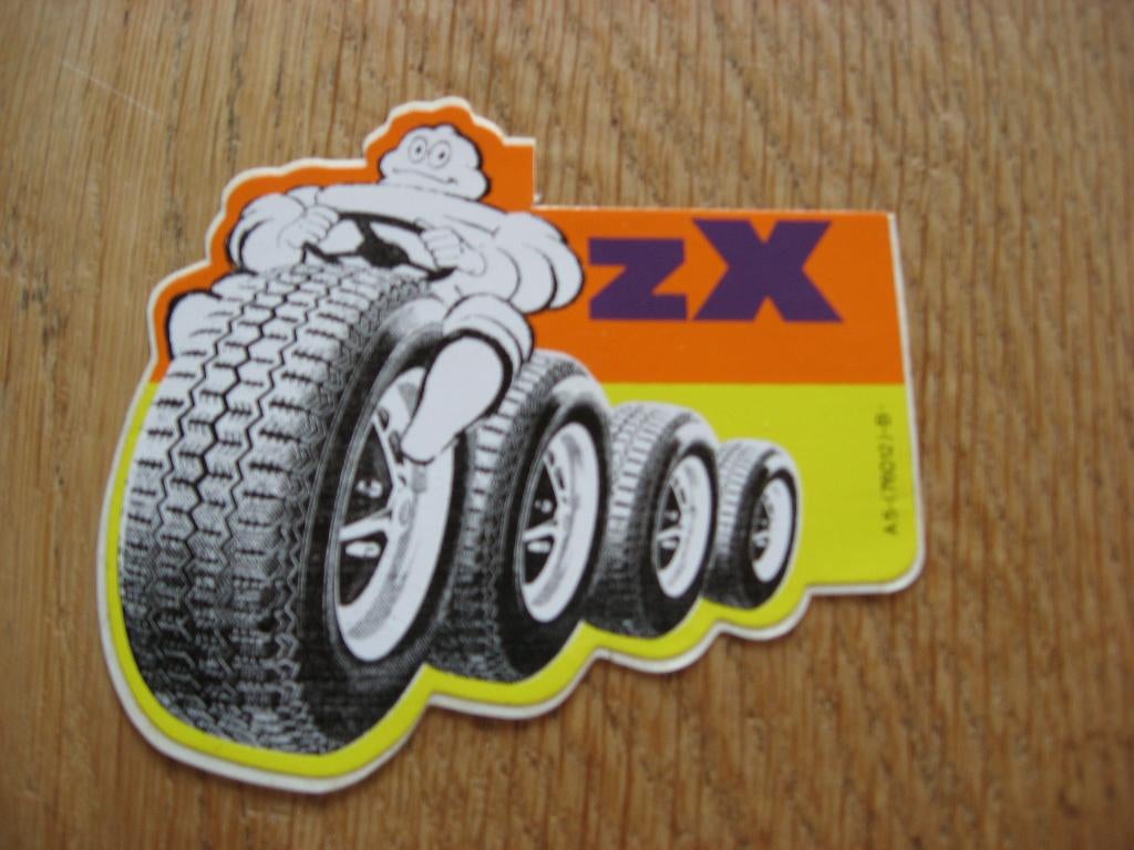 Vintage Sticker Michelin ZX, Verzamelen, Ophalen of Verzenden, Nieuw, Auto of Motor
