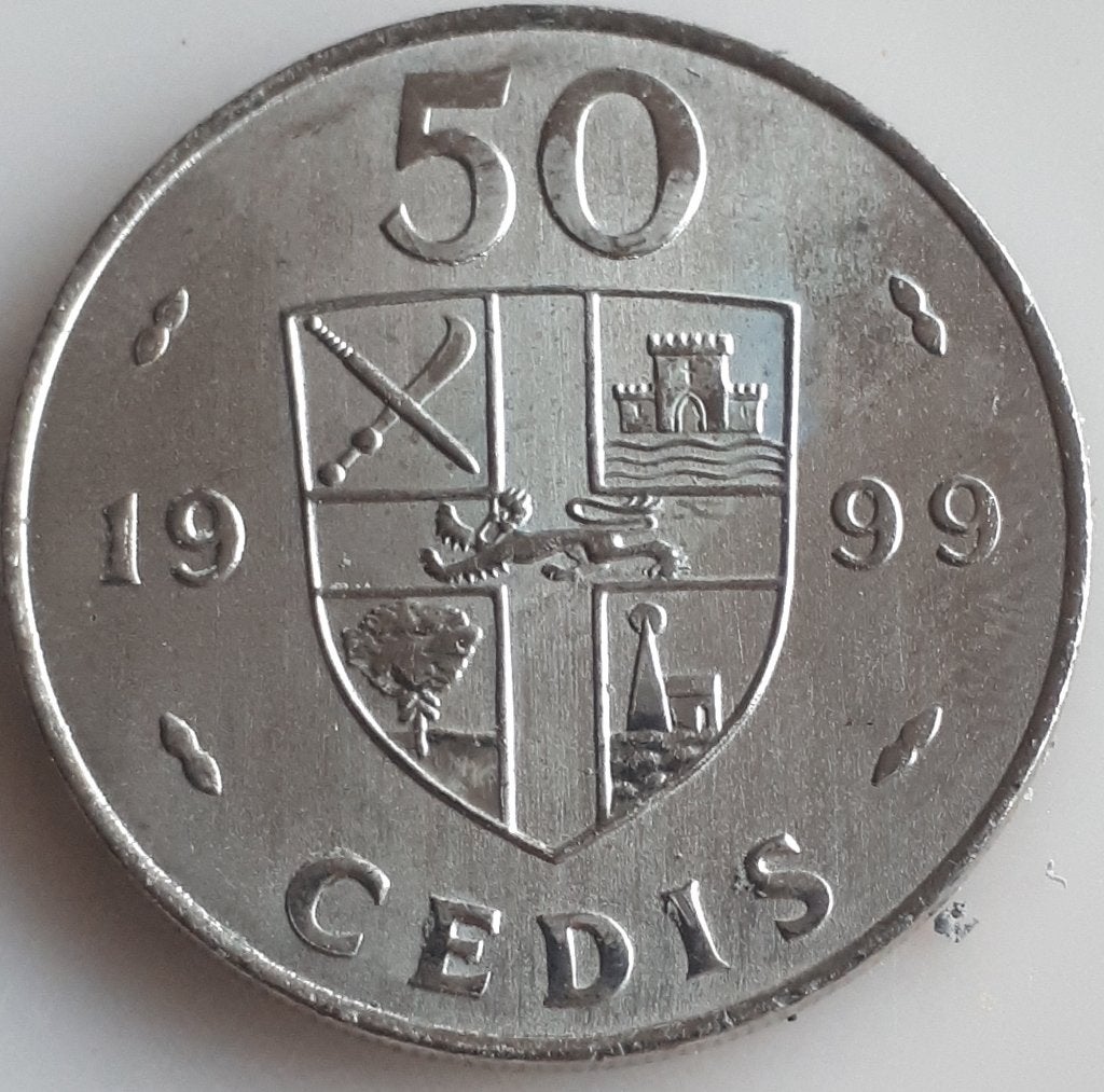 GHANA : SUPERNICE 50 CEDIS 1999 KM 3a Br.UNC, Timbres & Monnaies, Monnaies | Afrique, Enlèvement ou Envoi, Autres pays, Monnaie en vrac