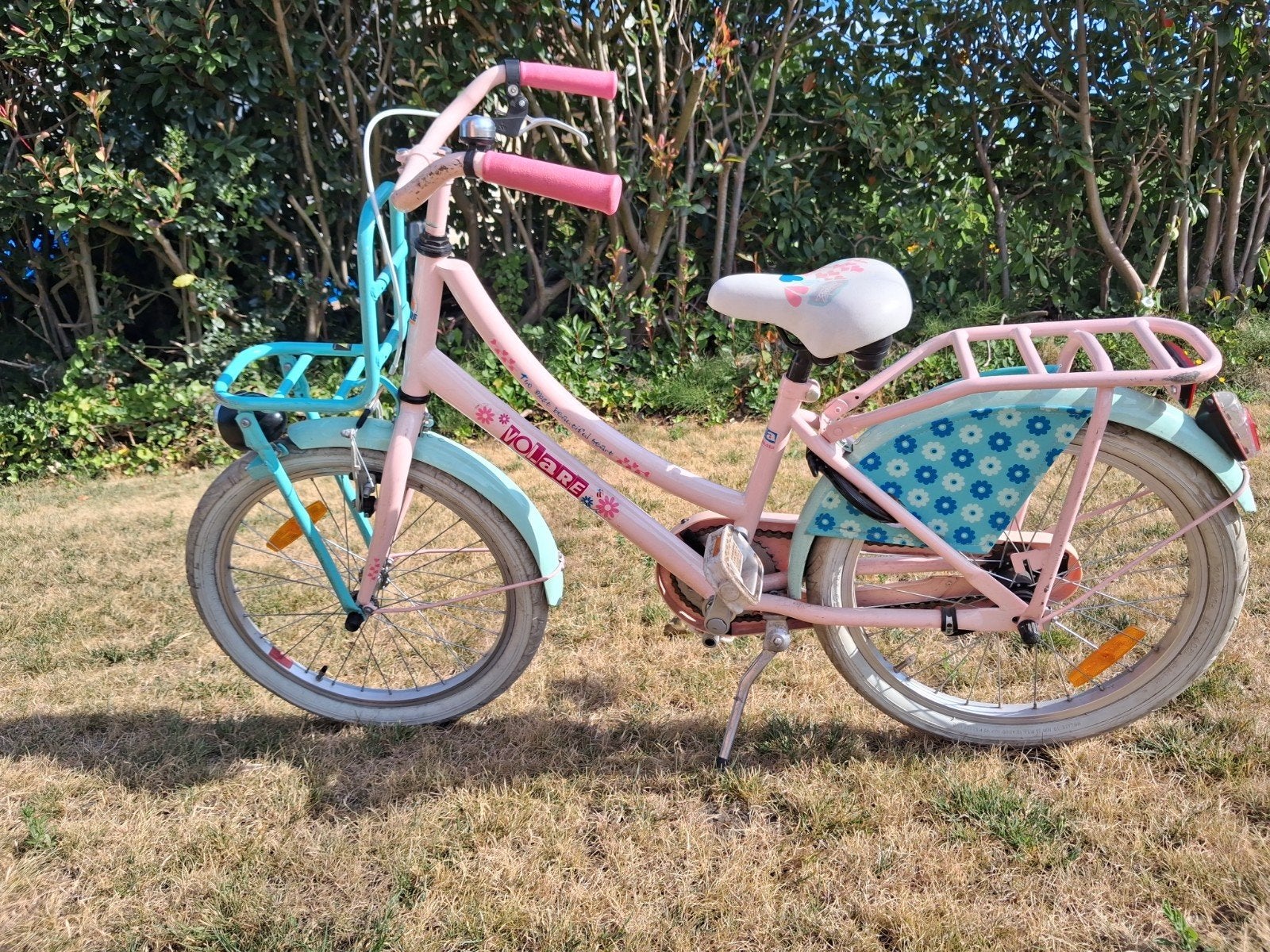 Volare meisjesfiets 20 inch – lichtroze/blauw, Fietsen en Brommers, Ophalen, Gebruikt, 20 inch, Volare