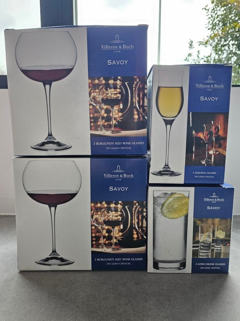 Villeroy & Boch savoy glazen pakket, Ophalen, Zo goed als nieuw