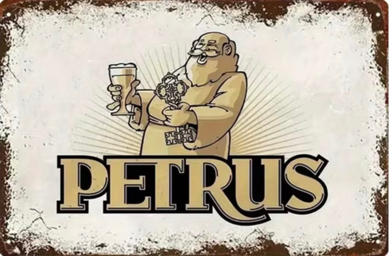 Panneau pub en métal Petrus beer 2 - rétro vintage mancave, Enlèvement ou Envoi, Neuf, Panneau, Plaque ou Plaquette publicitaire