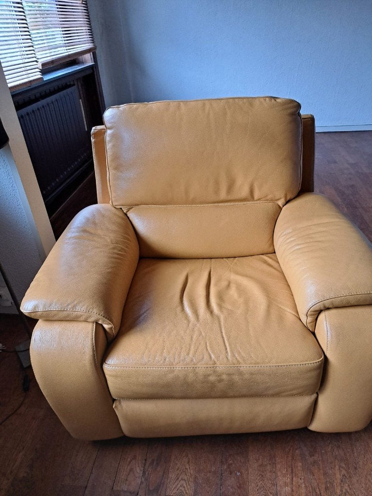 Fauteuil relax électrique en cuir Chateau d'Ax, Maison & Meubles, Enlèvement, Utilisé, Cuir