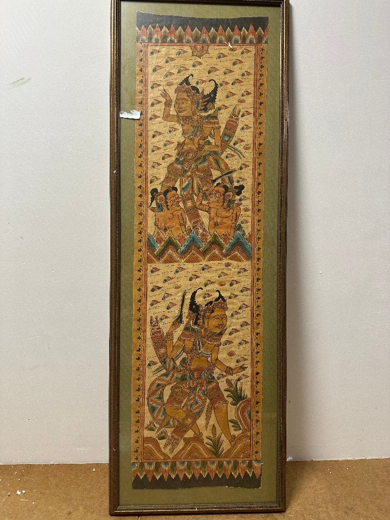 Balinese schilderij, Ophalen, Vintage
